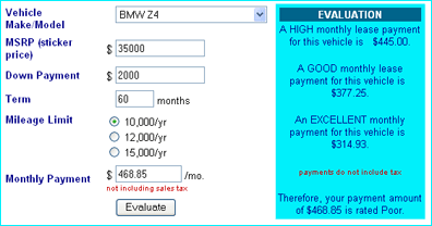BMW Lease Evaluation